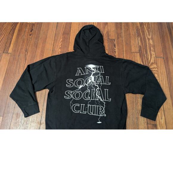 Anti Social Social Club Black Mens Medium Hoodie - Picture 3 of 7